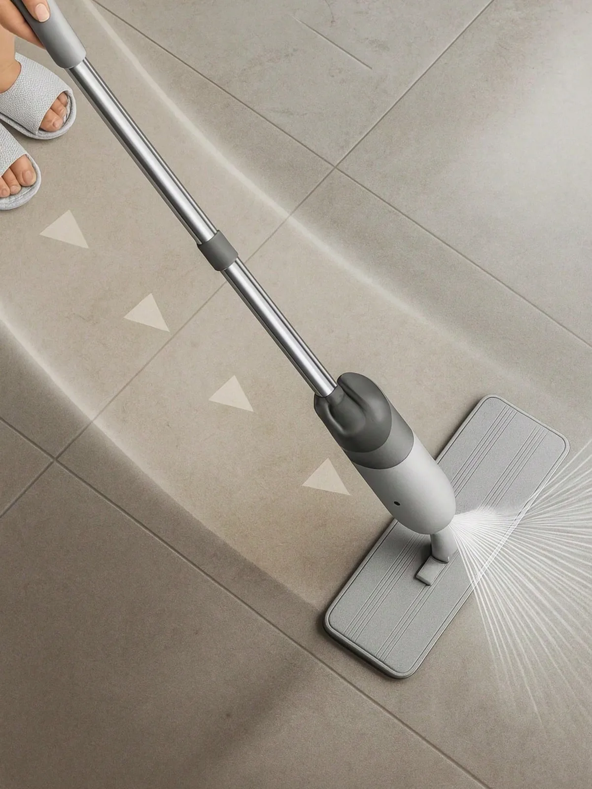 Rodo Mop Spray Com Refil Microfibra P/ Limpeza c/ Reservatório de Líquido